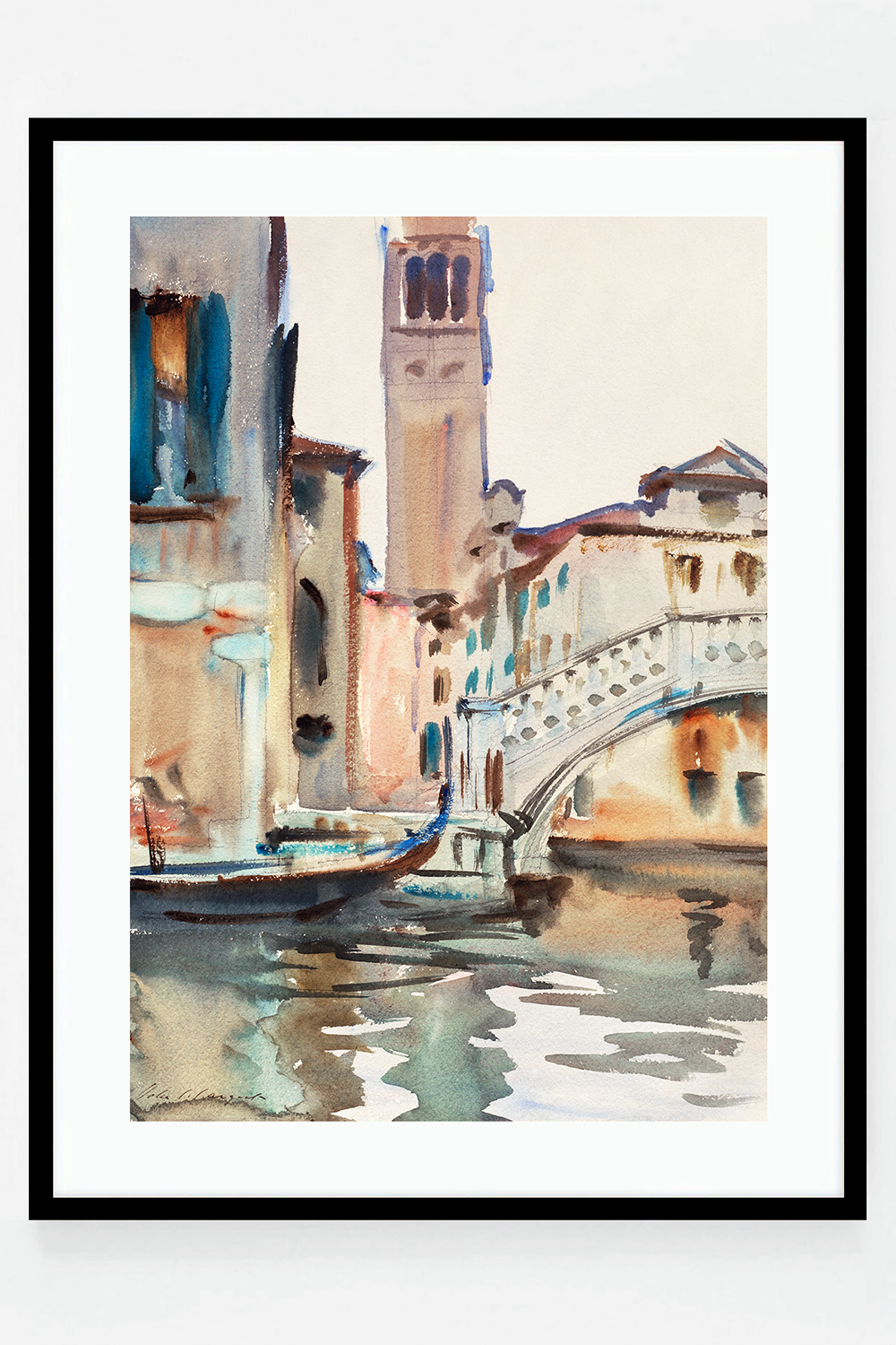 A Bridge and Campanile, Venice
