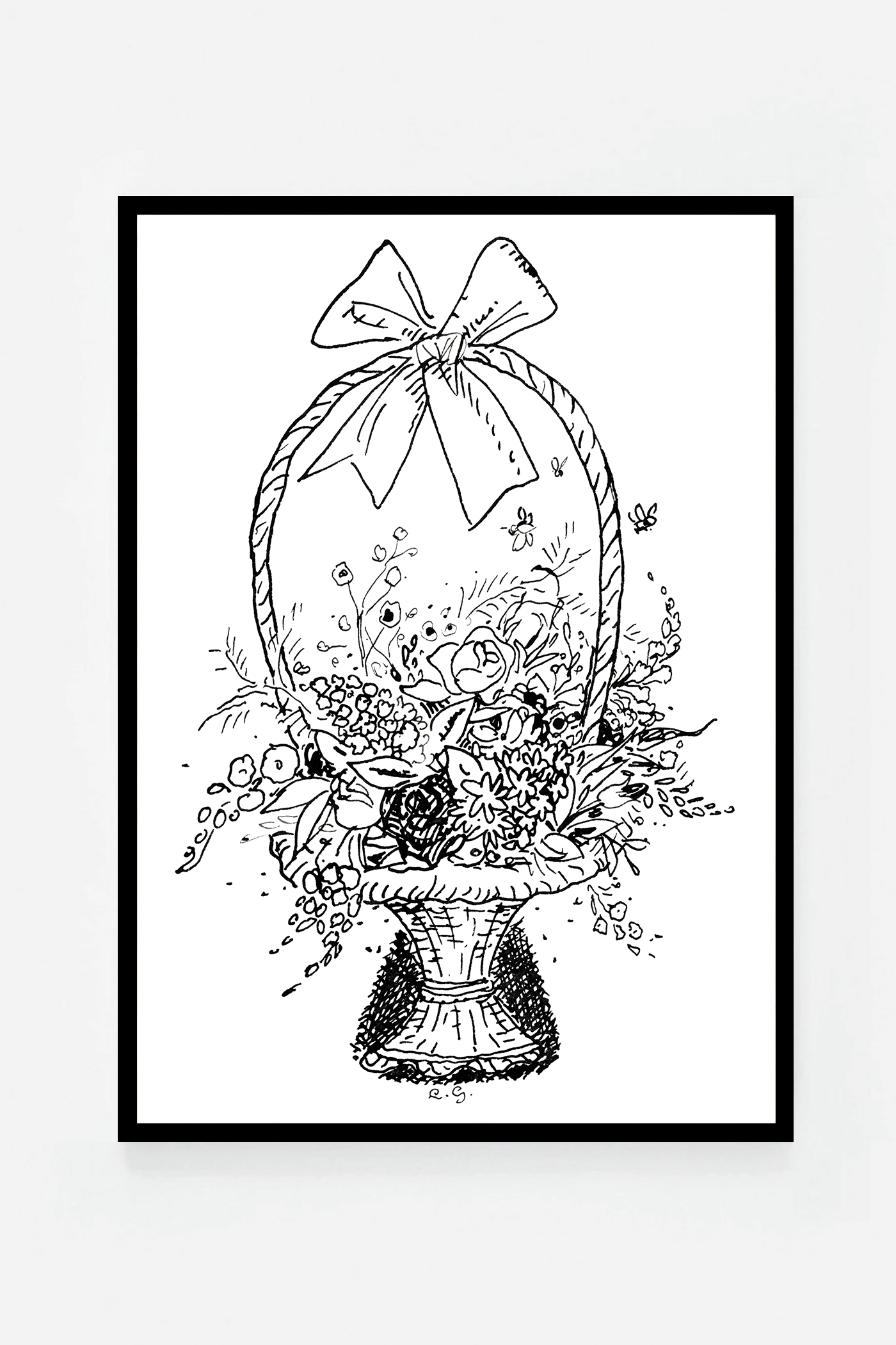 Basket with flowers