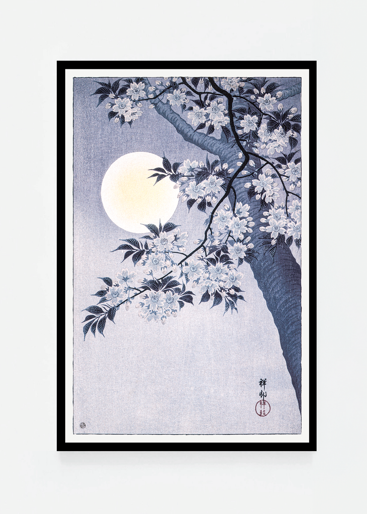 Blossoming Cherry on a Moonlit Night