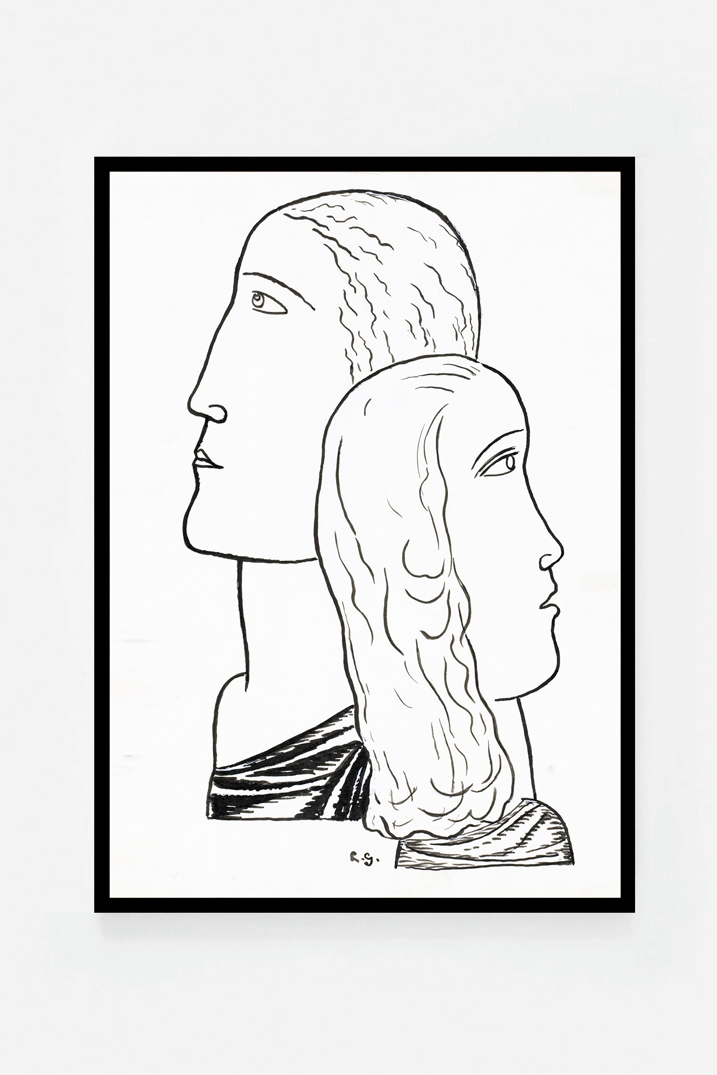 Face of a man and a woman