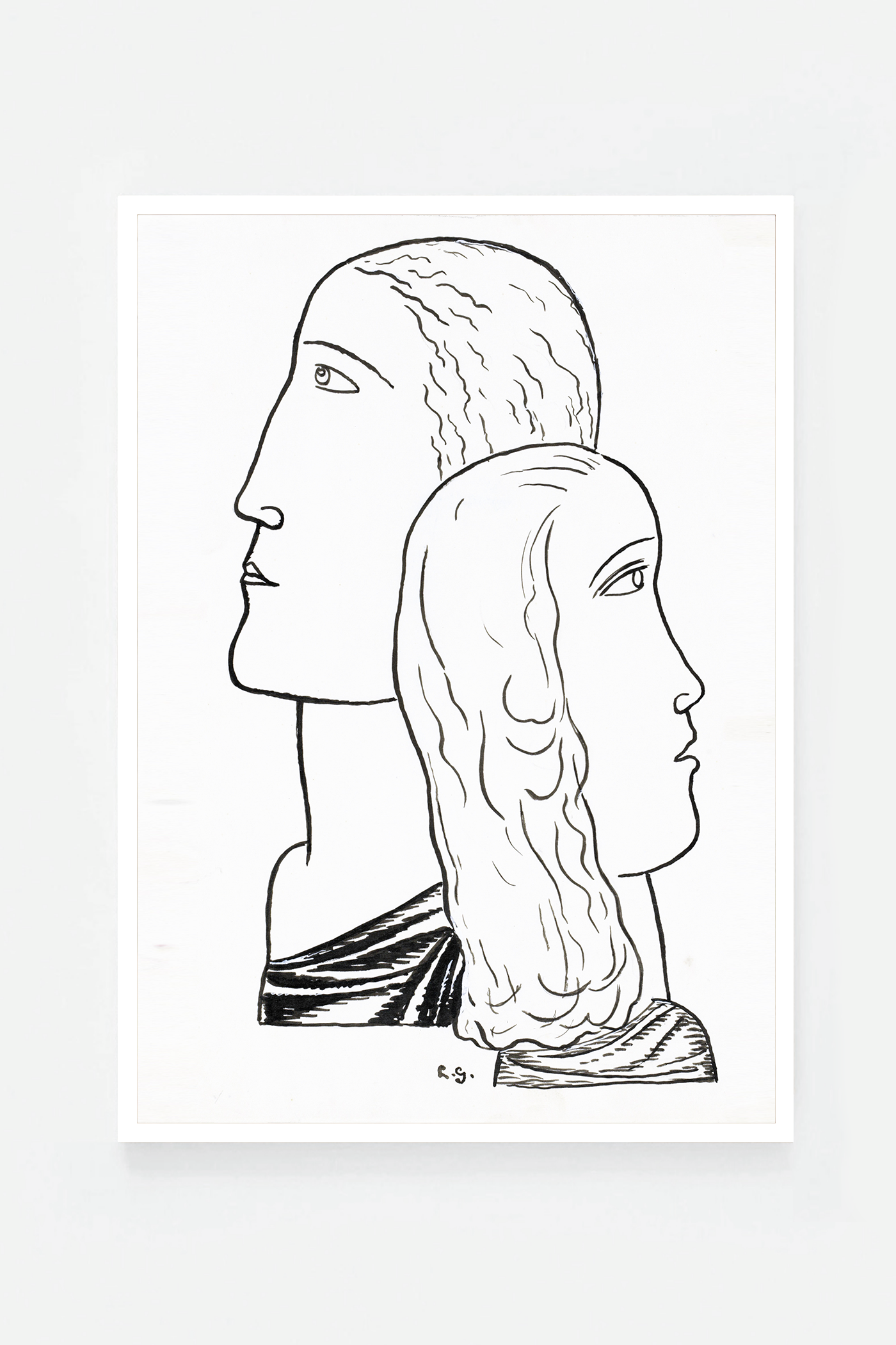 Face of a man and a woman