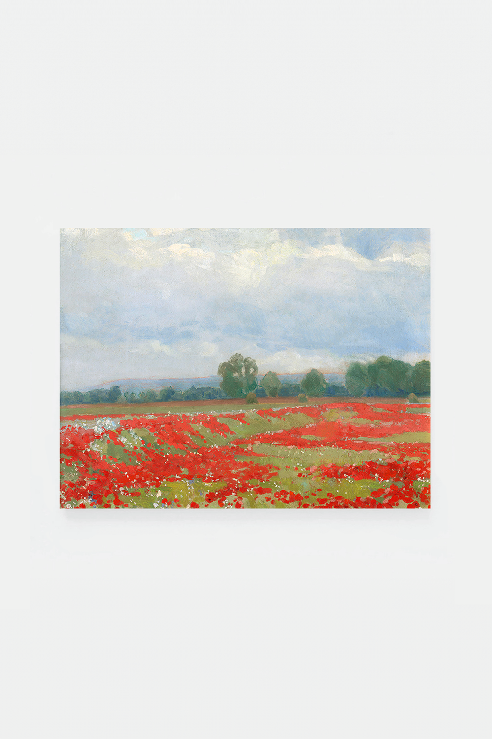 Red floral landscape
