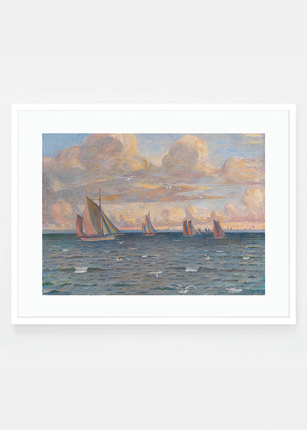 Ships in the sunset