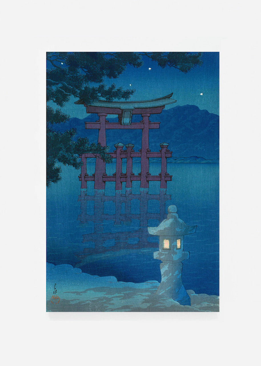 Sanctuaire de Miyajima sous la nuit étoilée