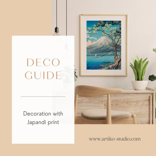 Decoration with Japandi print