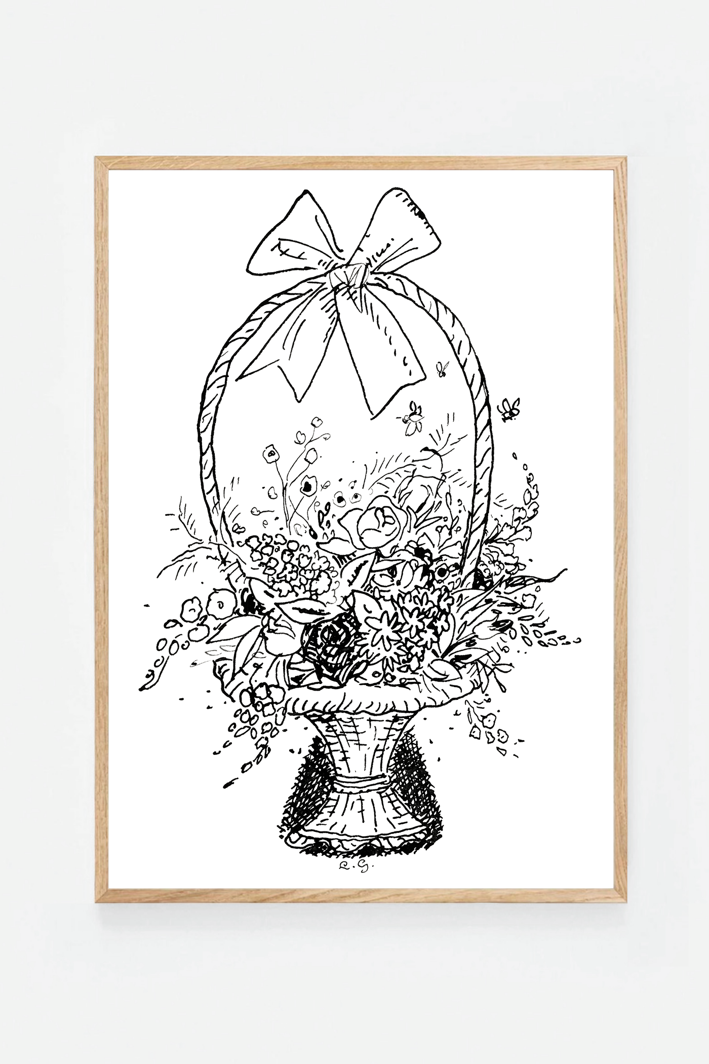 Basket with flowers