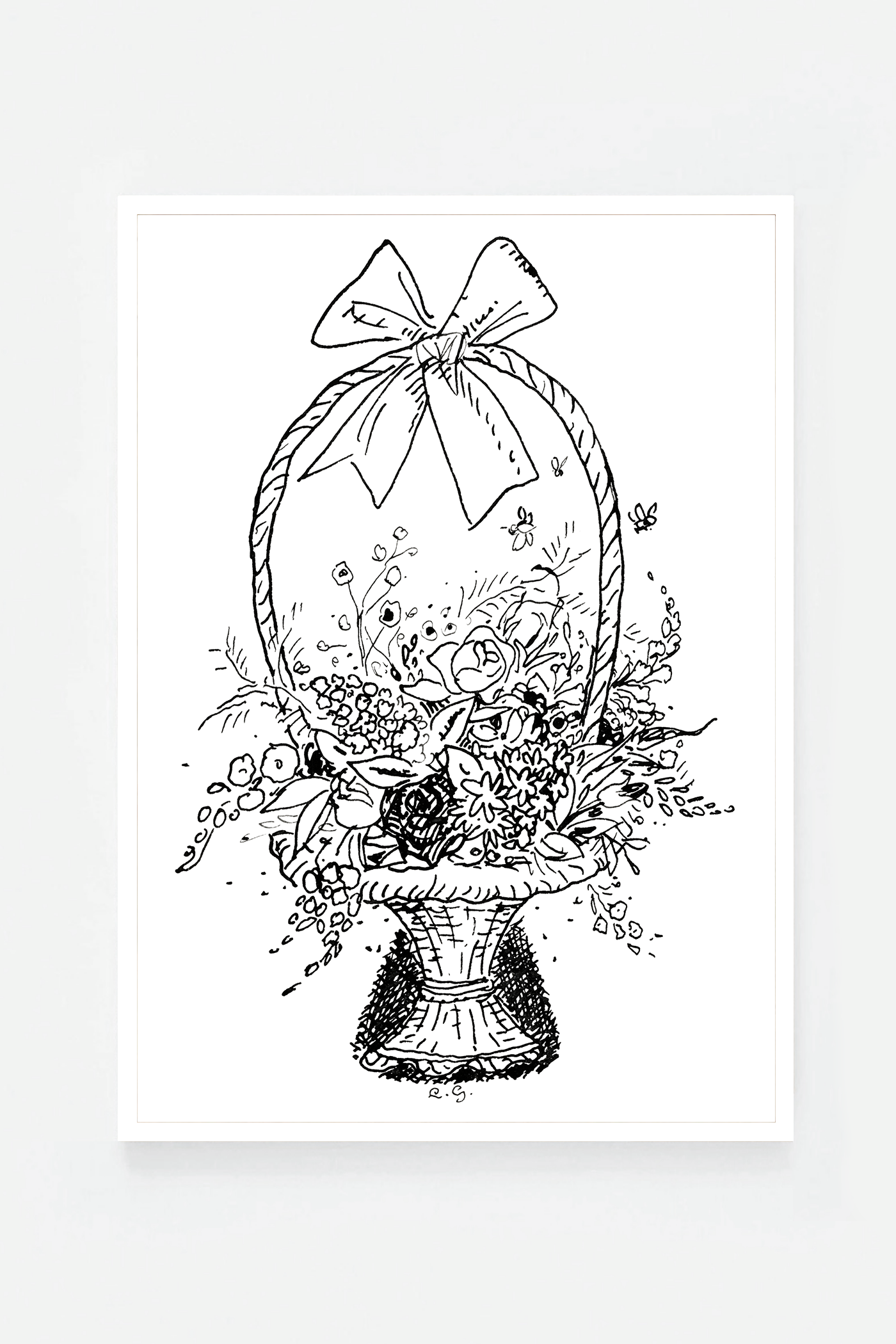 Basket with flowers