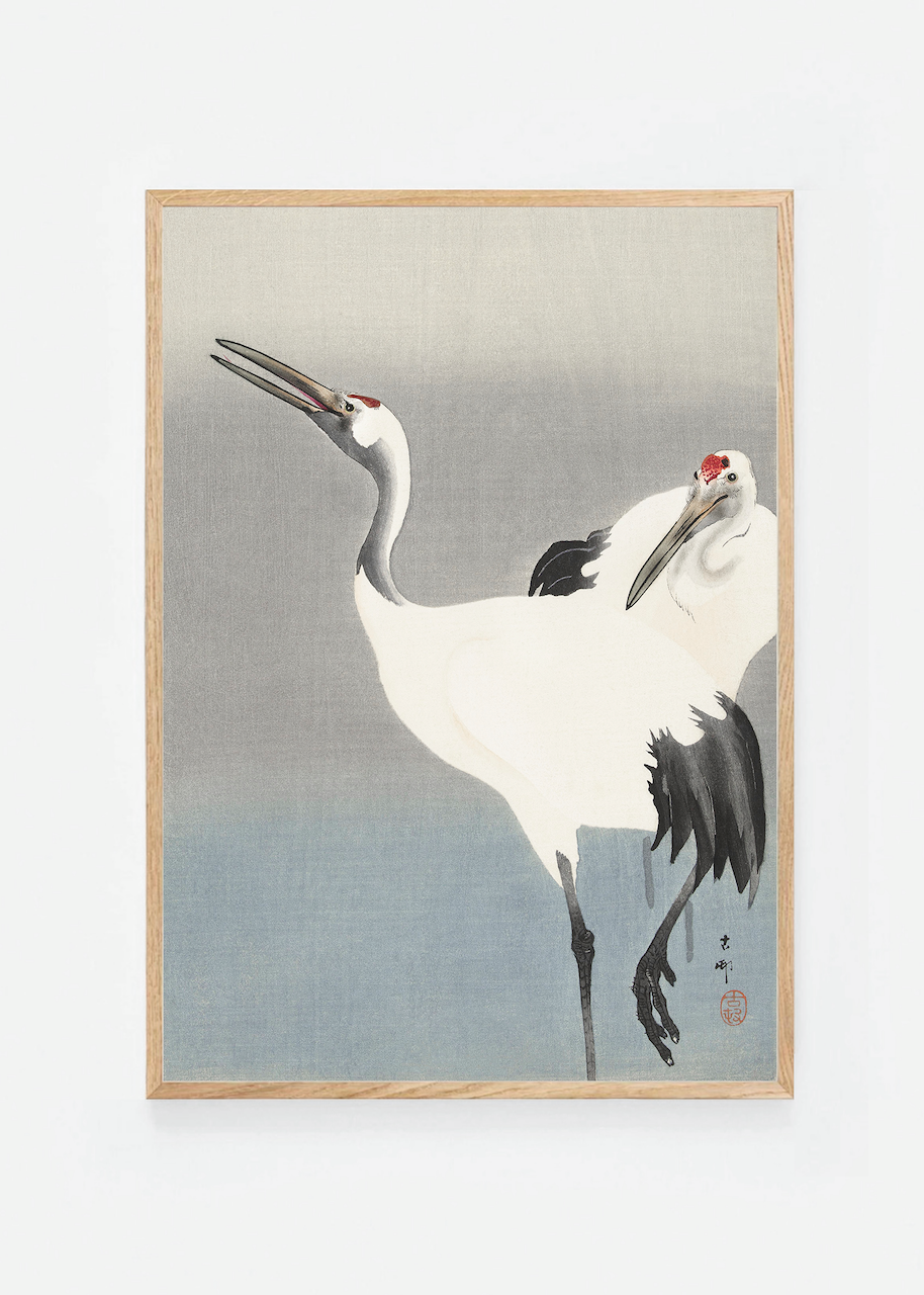 Two cranes