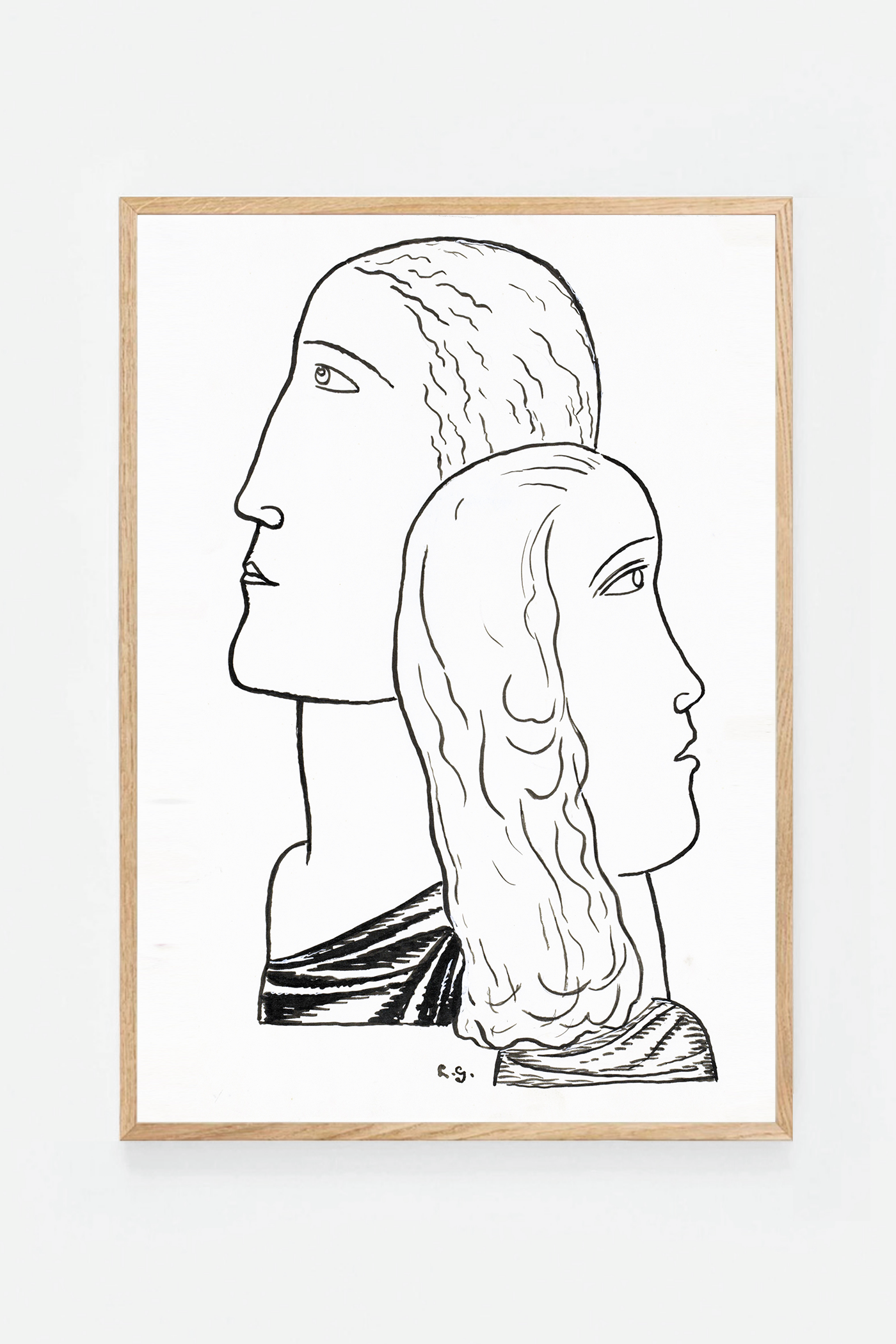 Face of a man and a woman