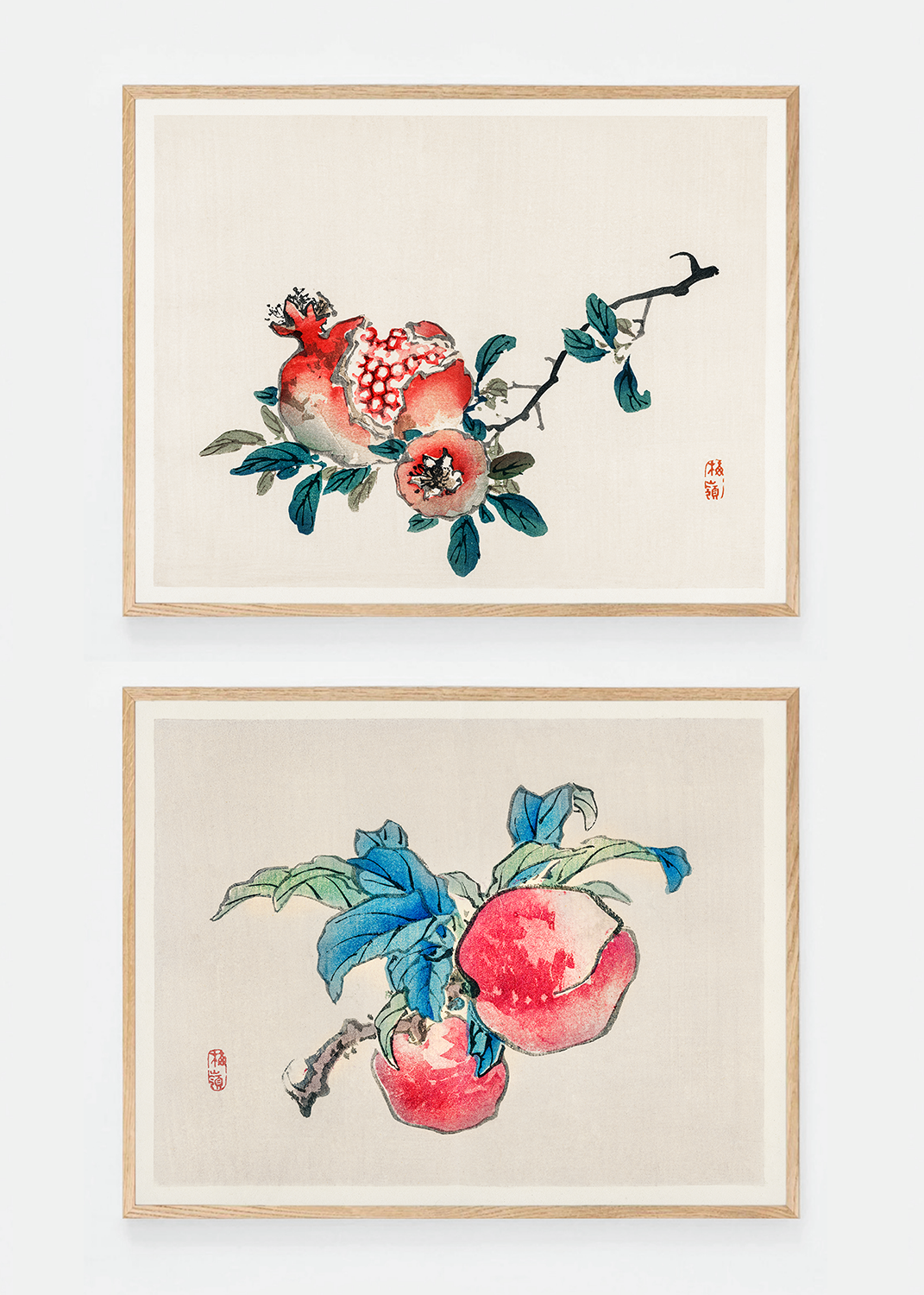 Set of two fruit art prints I