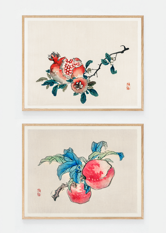 Set of two fruit art prints I