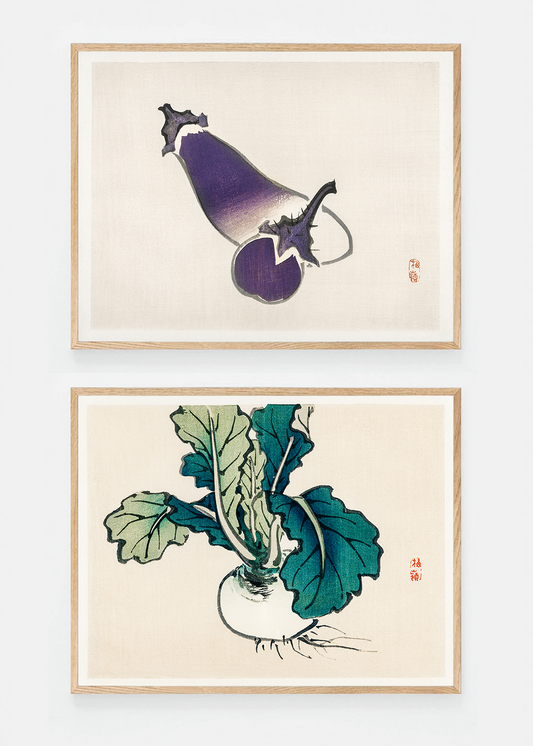 Set of two veggie art prints II