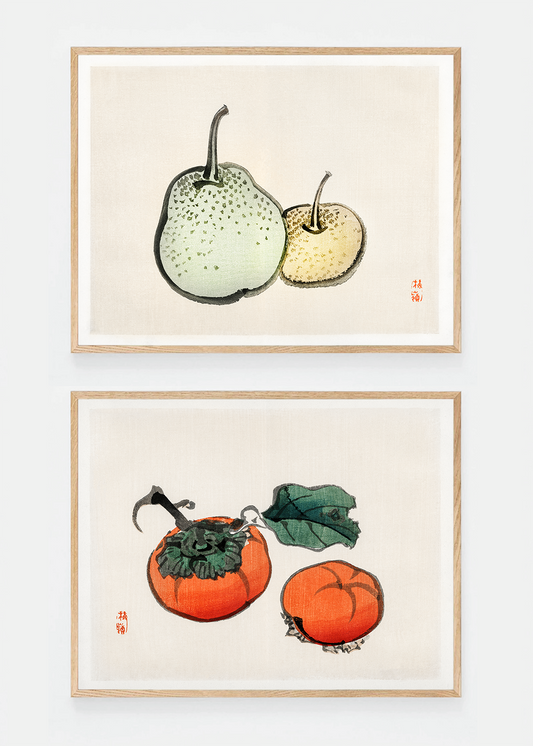 Set of two fruit art prints II