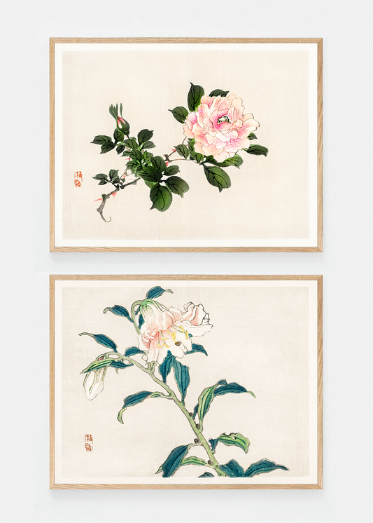 Set of two flora art prints I