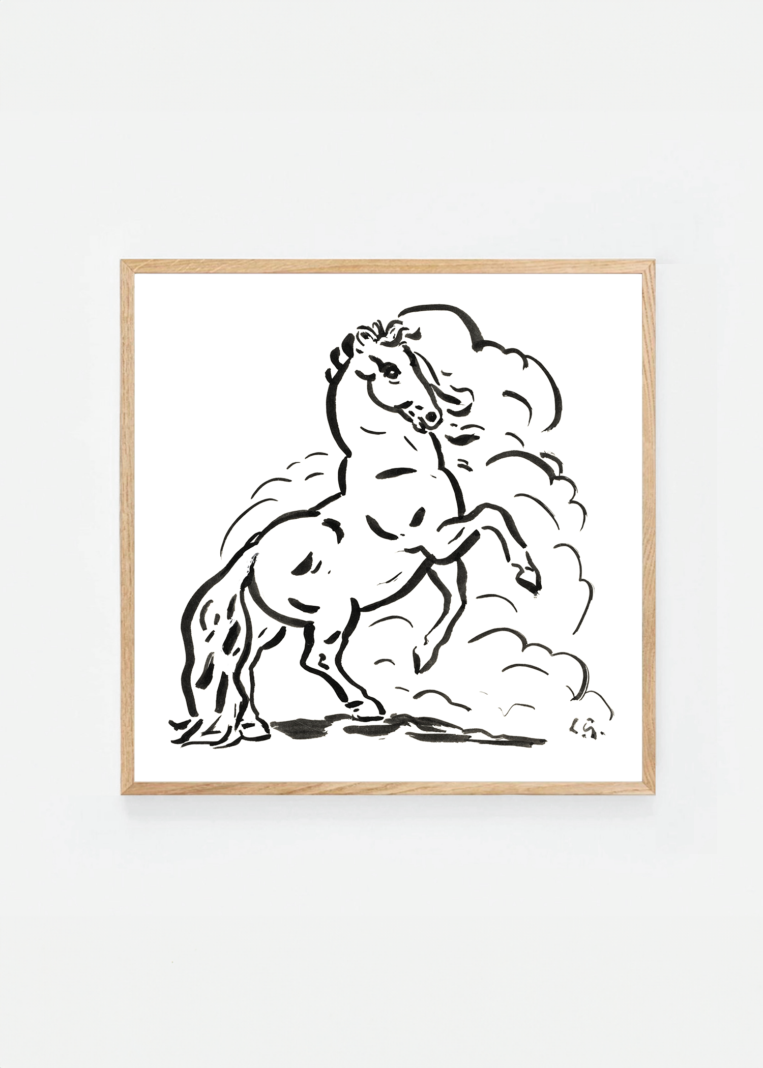 Rearing horse