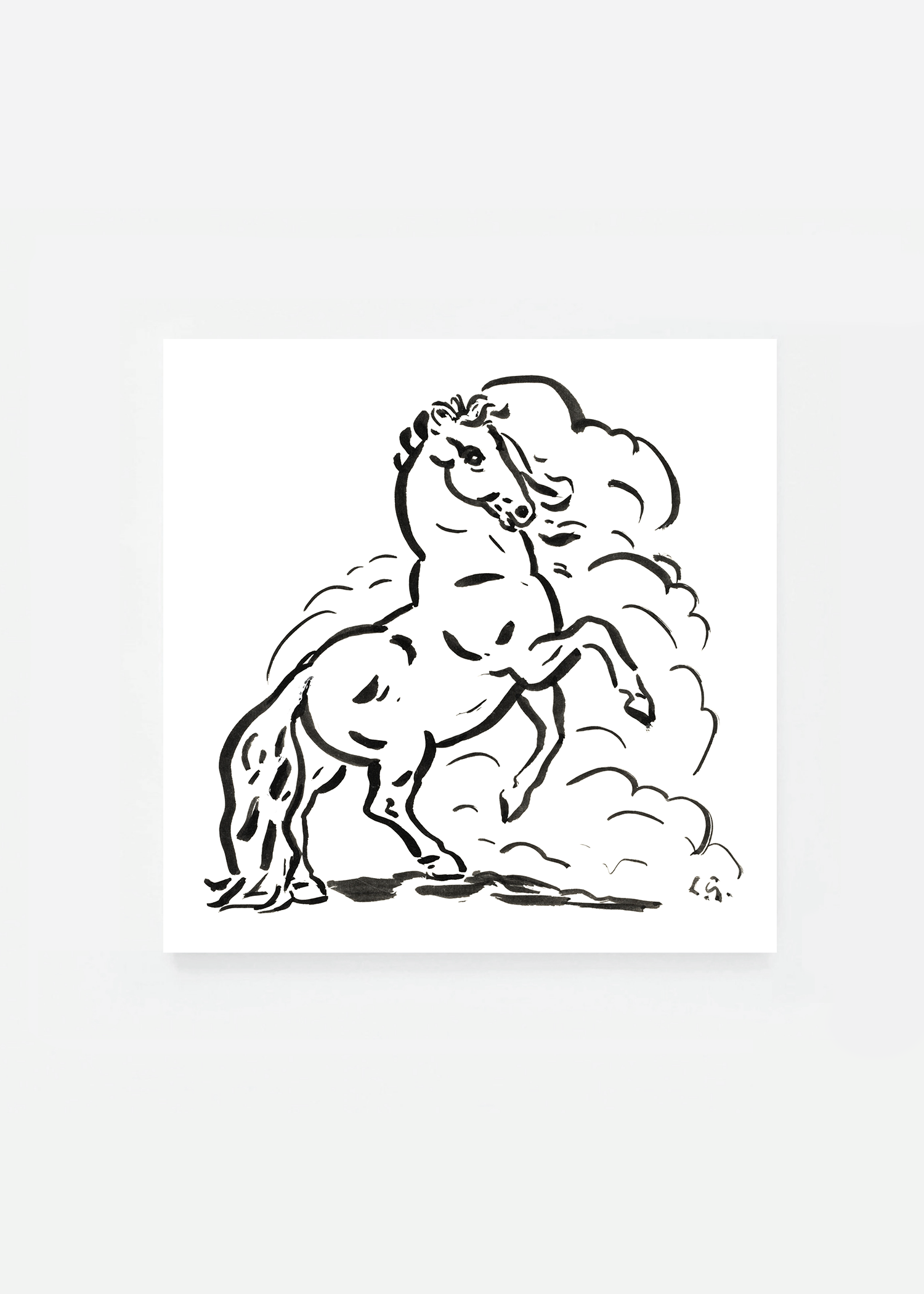 Rearing horse