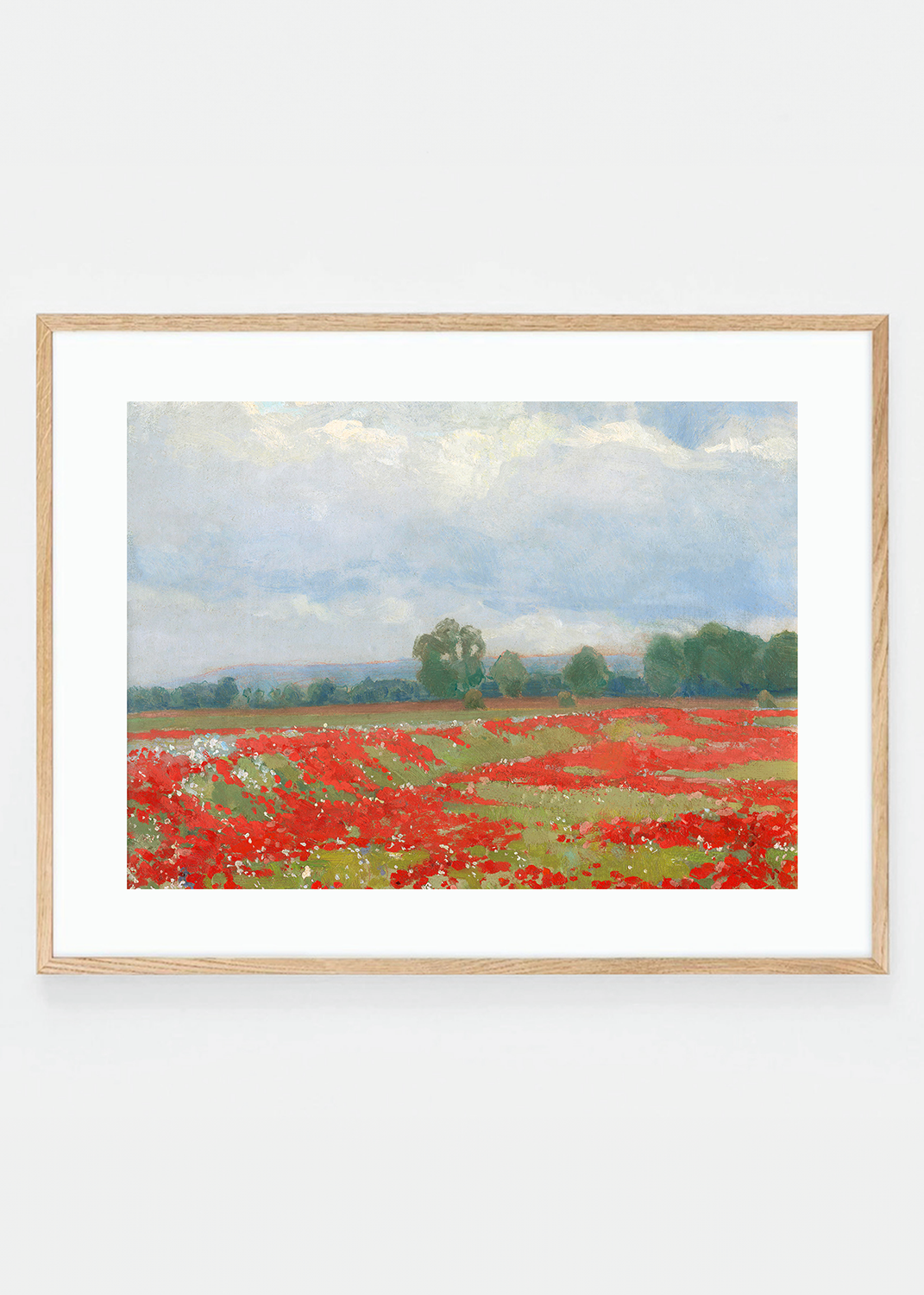Red floral landscape