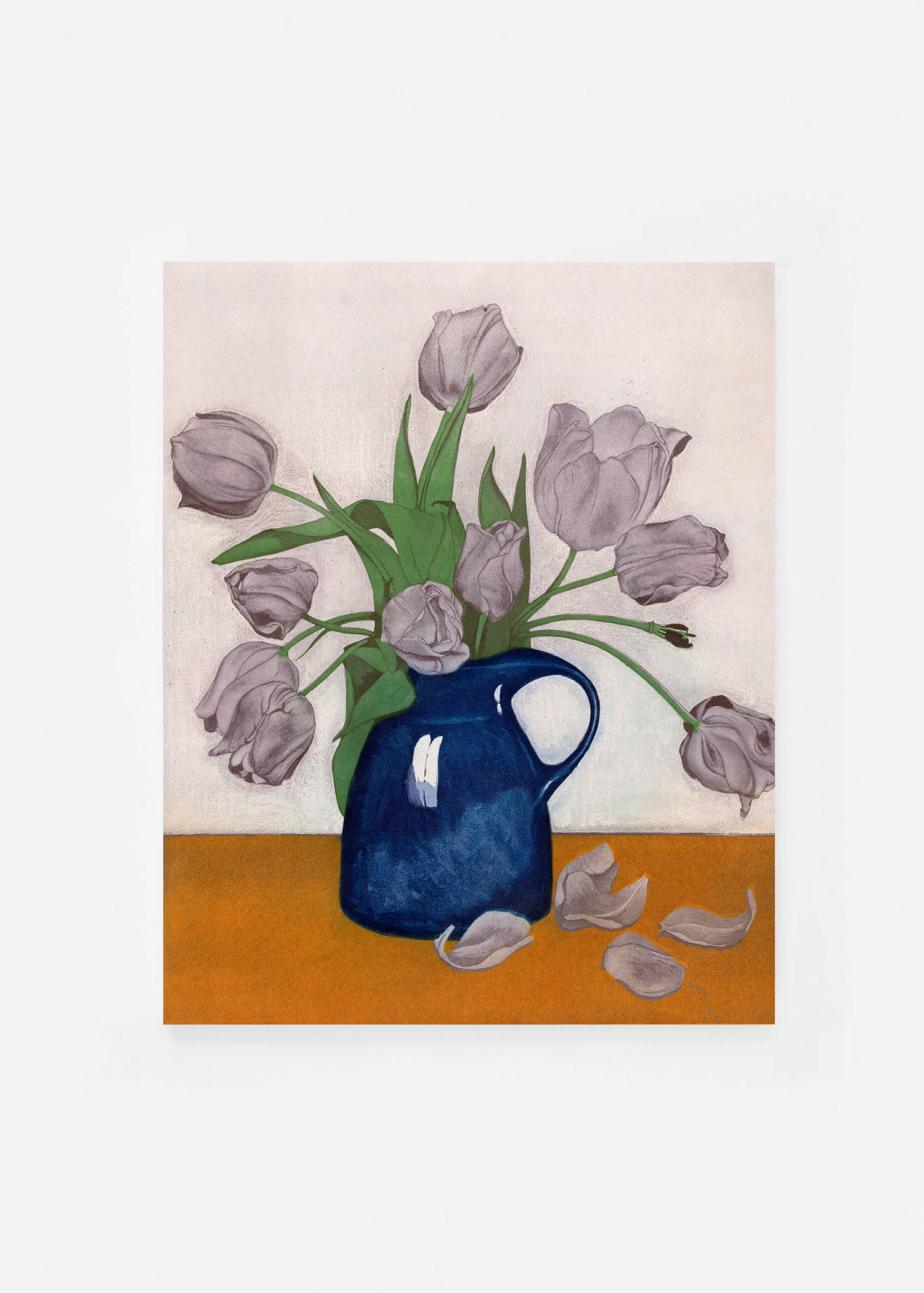 Tulips, vintage Japanese etching