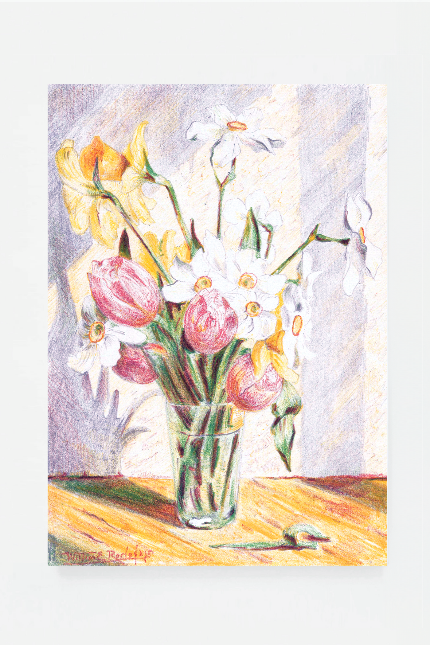 Tulips and Daffodils in a Vase