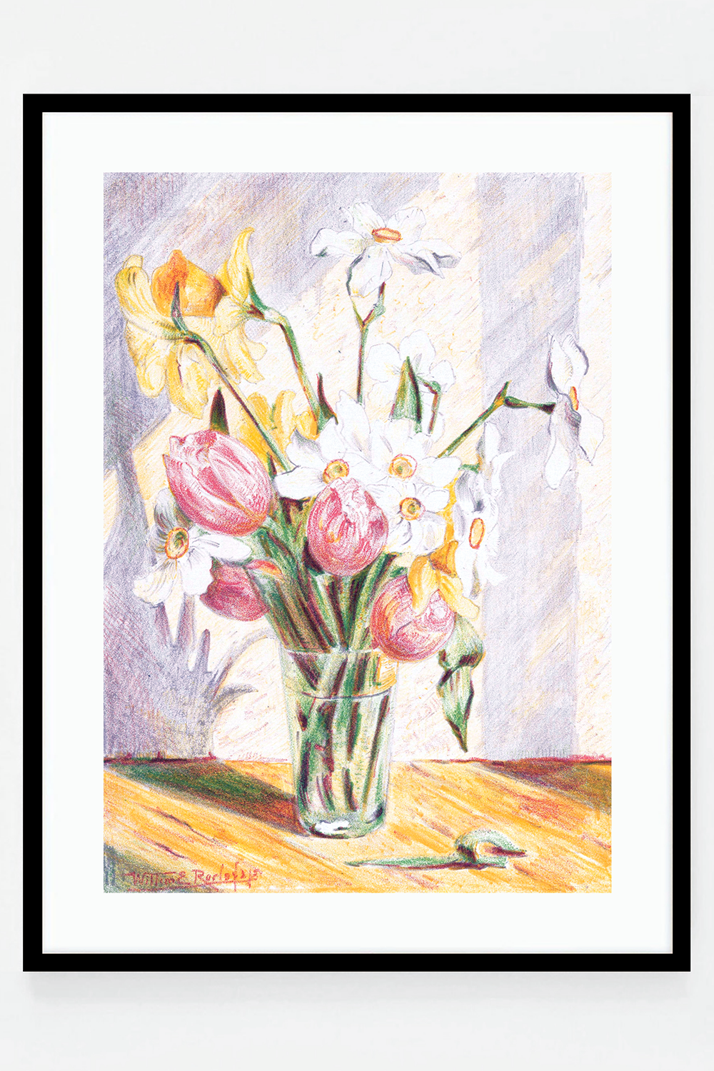 Tulips and Daffodils in a Vase