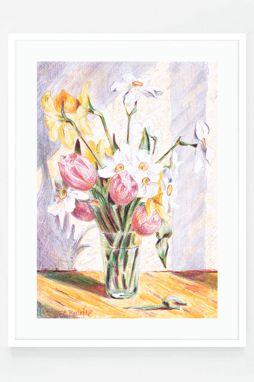 Tulips and Daffodils in a Vase