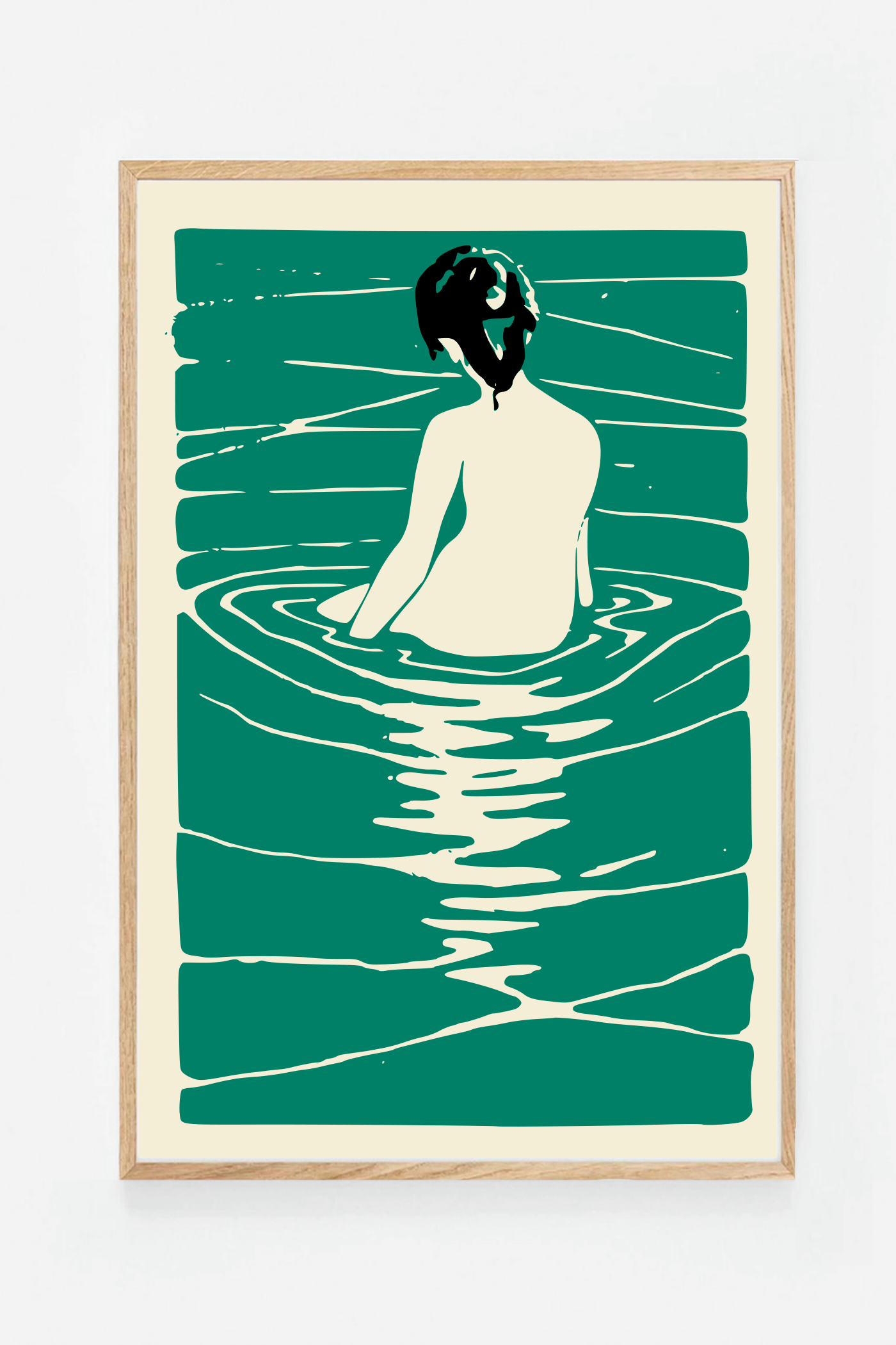 Woman in river