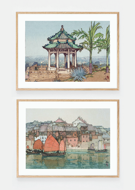 Set of two China scenery prints