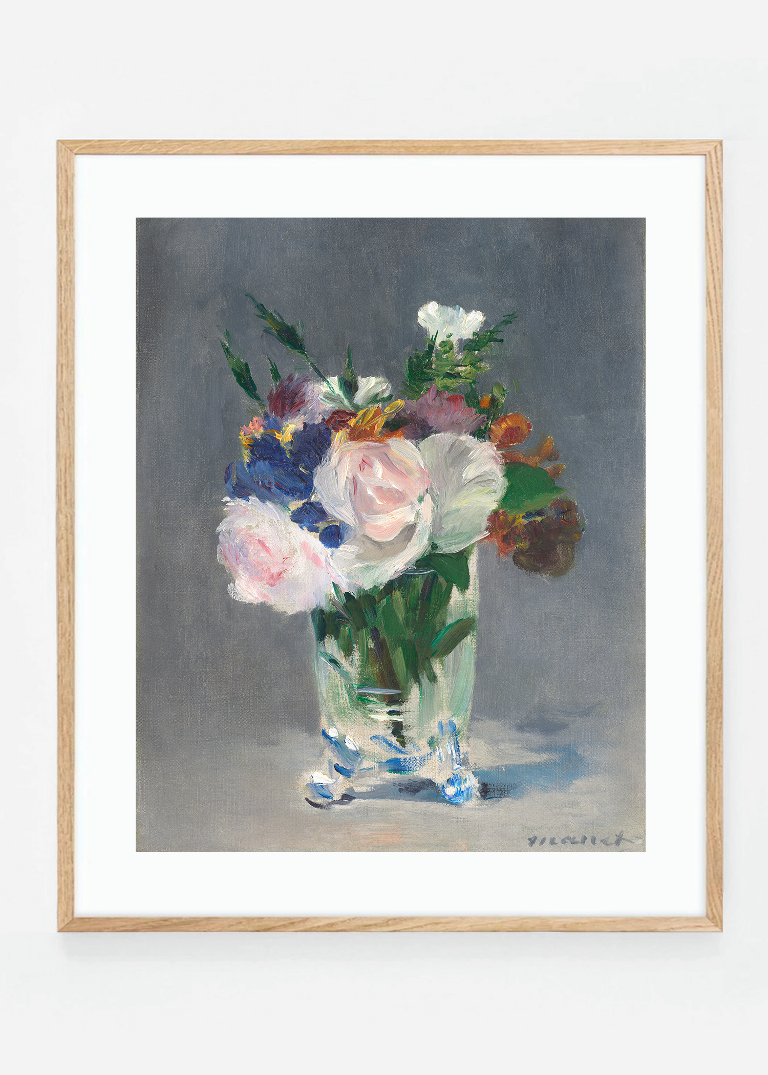 Flowers in a crystal vase