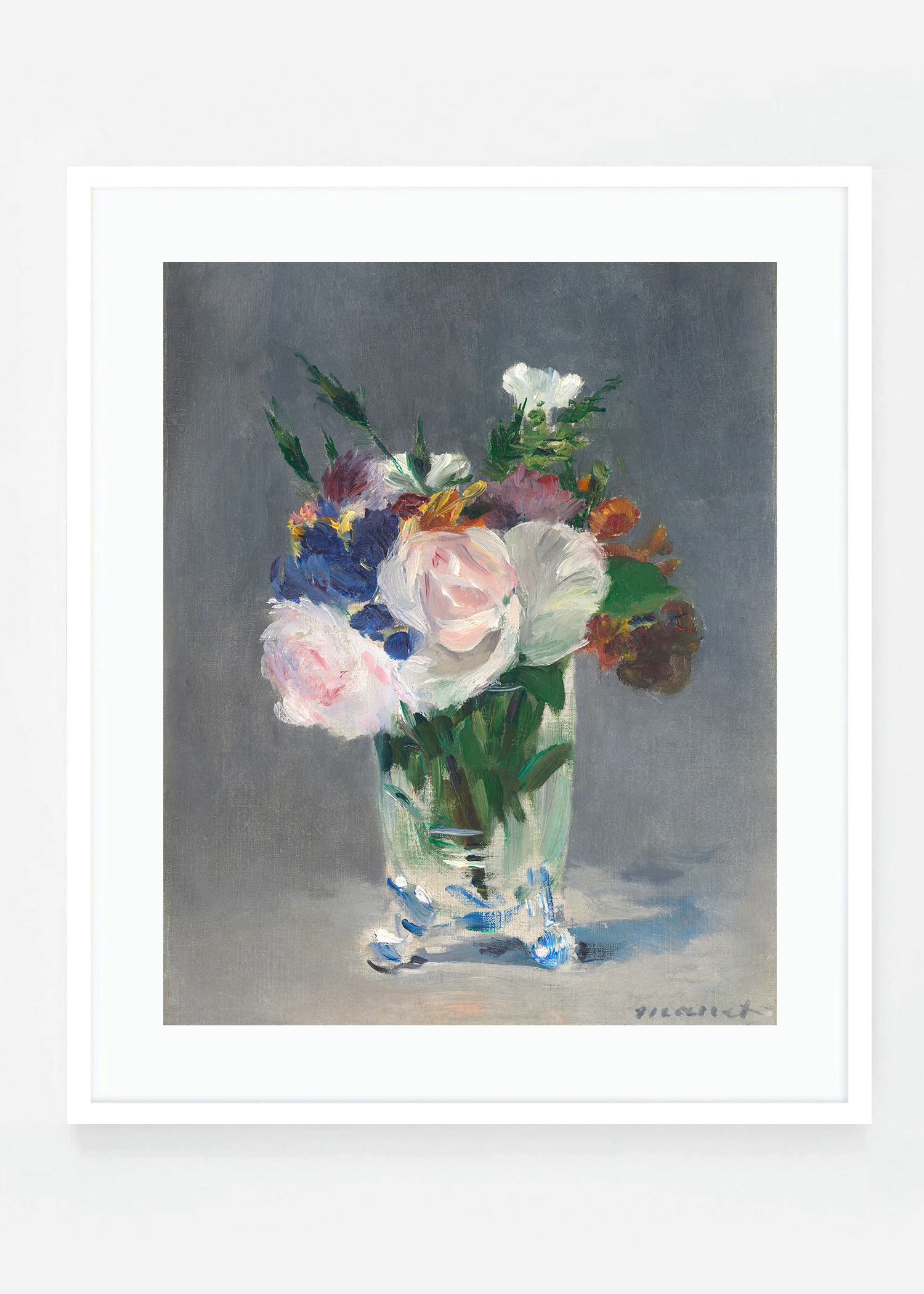 Flowers in a crystal vase