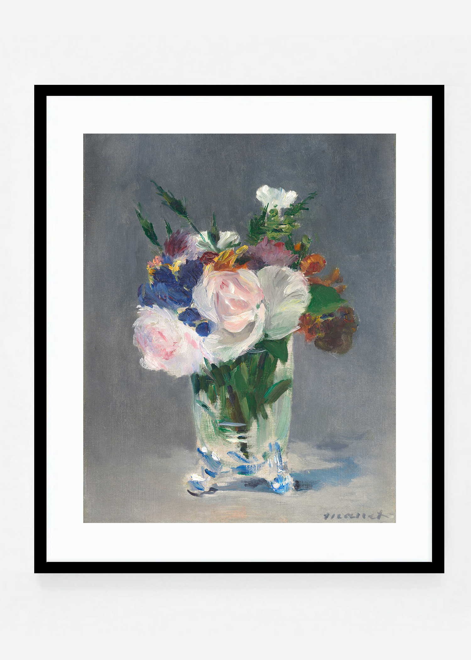 Flowers in a crystal vase