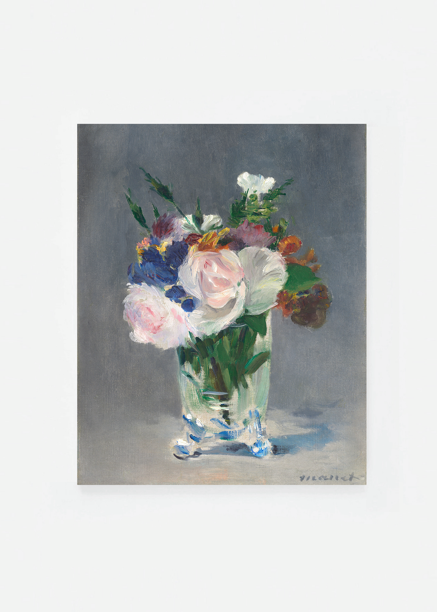 Flowers in a crystal vase